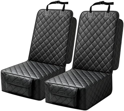 PETICON Waterproof Front Seat Car Cover 2 Pack, Full Protection