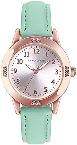 TUOTISI Women's Leather Band Quartz Movement Waterproof Business Classic Analog Watch with Genuine Leather Stainless Steel Band Elegant Ladies Watch