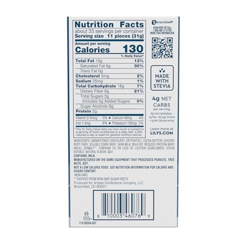 LILY'S Milk Chocolate Style No Sugar Added Sweets Bars, 3 oz, 12 ct | Milk Chocolate Style Bars, No Sugar Added, Stevia Sweetened