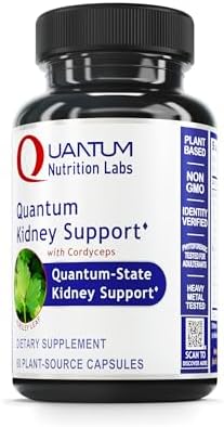 Quantum Nutrition Labs Kidney Support - Kidney Health Supplement, Natural Antioxidant Support for Men and Women with Cranberry, Rhodiola Rosea