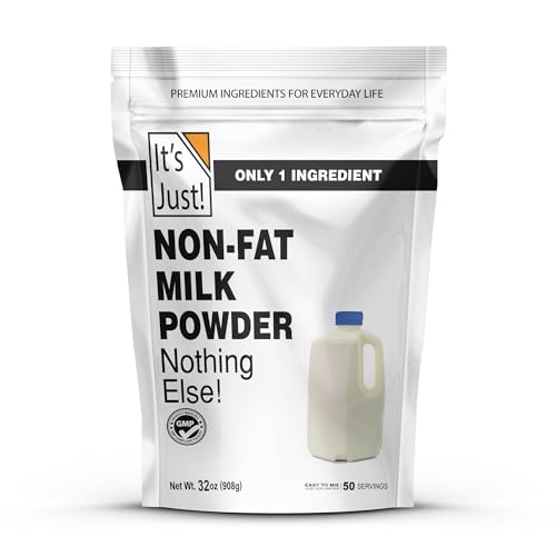 It's Just - Whole Milk Powder, 2lbs, rBST/rBGH Hormone Free, Shelf Stable, Just Add Water, Made in USA, Dry Milk Powder, 32oz
