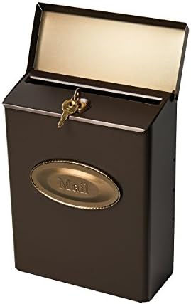 Gibraltar Mailboxes Designer Locking Medium Capacity Galvanized Steel Venetian Bronze, Wall-Mount Mailbox, DMVKGV04