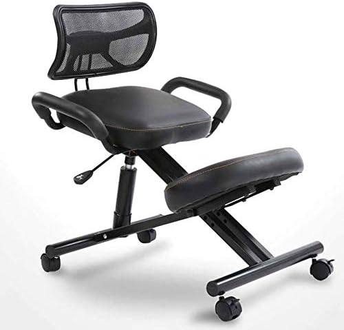 APOE Ergonomic Kneeling Chair with Back Support, Posture Correction Knee Chair for Home Office with Adjustable Height Cushion