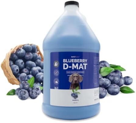 Bark2Basics Blueberry D-Mat Dog Conditioner and Pet Detangler, 1 Gallon | 16:1 Concentrate. Loosens Tough Mats and Tangles, Use as Leave In