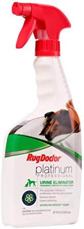 Rug Doctor Platinum Urine Eliminator Spray, Permanently Removes New and Old Pet Stains, Neutralizes Odors with Sparkling Breeze Scent, 24 oz.