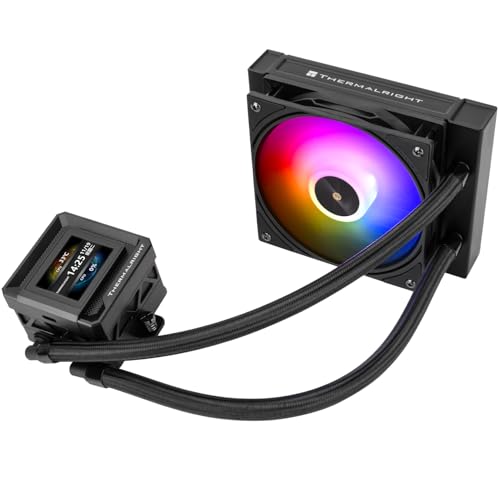 Thermalright FW SE 120 ARGB Black AIO Water Cooler, Liquid CPU Cooler, 2’’ LCD Screen-320x240 Resolution, 2000RPM High Speed