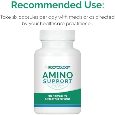 Rootcology by Dr. Izabella Wentz | Amino Support | Amino Acid Complex Capsules with L-Glutamine, Glycine & MSM | 90 Capsules