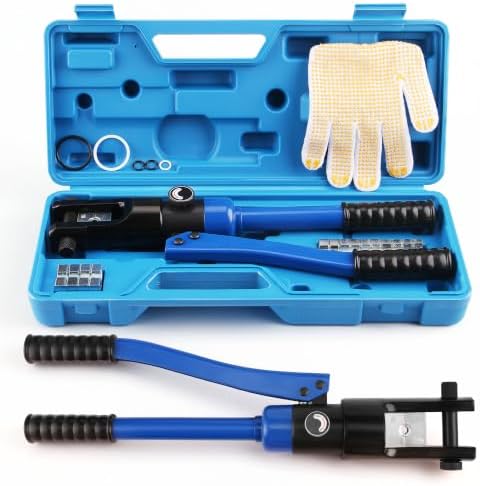 Lichamp Hydraulic Cable Crimping Tool Set 6 AWG to 4/0 AWG Terminal Crimper