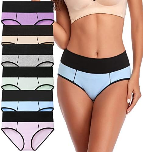 Annenmy Postpartum Underwear Women High Waisted Cotton Underwear Breathable C Section Panties Tummy Control Briefs