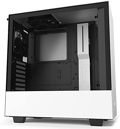 NZXT H510 - Compact ATX Mid-Tower PC Gaming Case - Front I/O USB Type-C Port - Tempered Glass Side Panel - Cable Management System - Water-Cooling