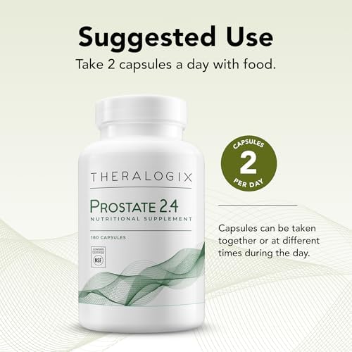 Theralogix Prostate 2.4 Nutritional Supplement - 90-Day Supply - Prostate Health for Men - Supports Healthy Prostate Tissue - Lycopene, Vitamin D3