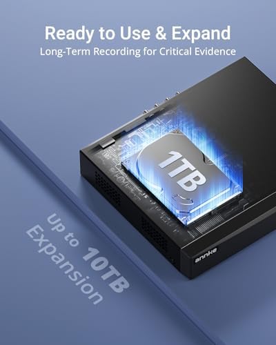 ANNKE 8CH 3K Lite H.265+ Security Digital Video Recorder, 1TB Hard Drive
