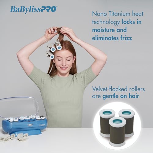 BabylissPRO Nano Titanium Professional Hot Rollers For All Hair Lengths