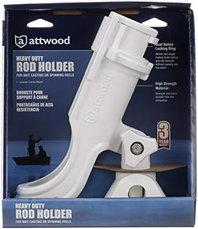 Attwood 5009W4 Rod Holder, White,