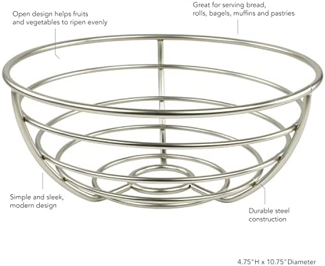 Spectrum Euro Wire Fruit Basket for Kitchen Countertop Storage