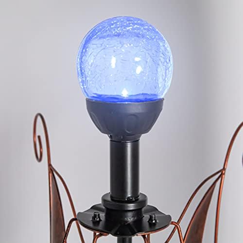 MUMTOP Wind Spinner Outdoor, Large Metal Kinetic Wind Sculptures, Blue