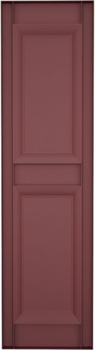 Mid America 00021247002 Standard Size Williamsburg Double Panel Vinyl Shutters, w/Installation Shutter-Lok's & Matching Screws (Per Pair), 002, 12"W x 47"H, Black