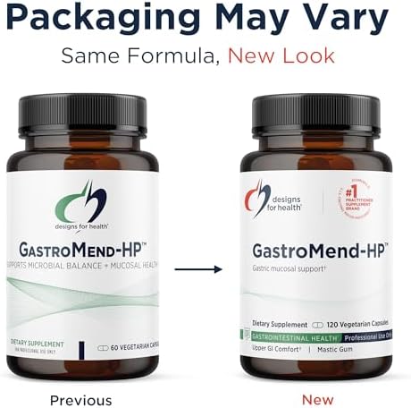 Designs for Health GastroMend HP - Gut Health Supplements - Gut Mucosa Support with Mastic Gum + DGL Licorice + 'Vitamin U' - May Help Occasional