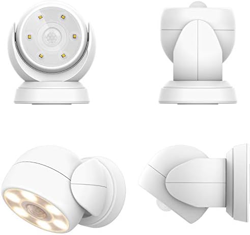 HONWELL Battery Operated Motion Sensor Light Outdoor Wireless Waterproof Spotlight Motion Detector Security Light