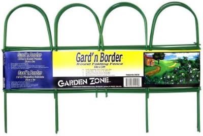 Origin Point Gard'n Border Round Folding Fence, Green, 10-Inch x 10-Feet