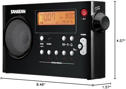 Sangean PR-D7 AM/FM Digital Rechargeable Portable Radio - White, One Size