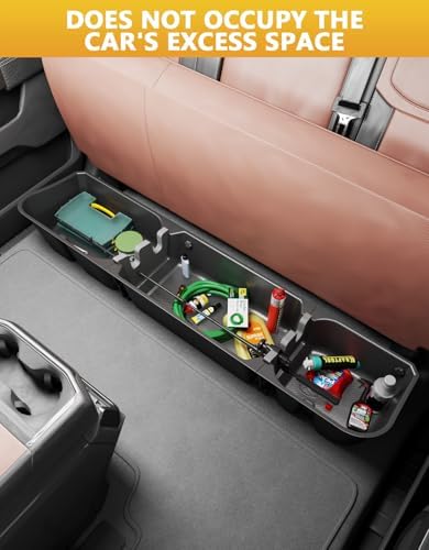 Tuyoung Under Seat Storage Boxes for 2015-2026 Ford F-150 F150 | SuperCrew Cab 2017-2026 F-250/F-350/F-450/F-550 Super Duty Heavy Duty Rear Truck Under Back Seat Box Organizer Cargo Box