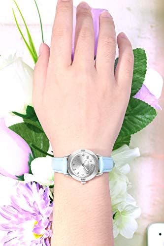 TUOTISI Women's Leather Band Quartz Movement Waterproof Business Classic Analog Watch with Genuine Leather Stainless Steel Band Elegant Ladies Watch