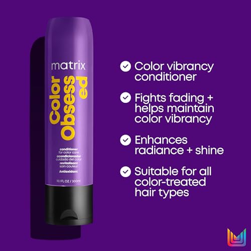 Matrix Color Obsessed Antioxidant Conditioner For Color-Treated Hair - Enhances Hair Colors, Protects Vibrancy and Prevents Fading, Cruelty-Free & Vegan
