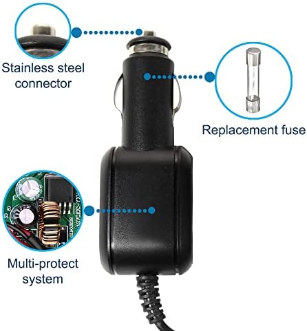 HQRP Car Charger DC Adapter Power Cord Compatible with Philips Norelco RQ1160, RQ1160CC, RQ1150, HQ560, HQ568, HQ586, HQ9171, HQ9190, PT730, PT860