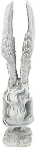 Design Toscano Remembrance and Redemption Angel Religious Indoor/Outdoor Garden Statue, From Base to Top of the Wings Nearly 3 feet tall! Tall, Cast Stone Resin, Antique Stone Finish