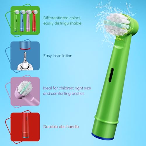 Replacement Toothbrush Heads Compatible with Oral-B Braun 20 Pcs | Professional Electric Toothbrush Brush Heads for Oral B Replacement Head Refill Pro 500/1000/1500/3000/3757/5000/7000/7500