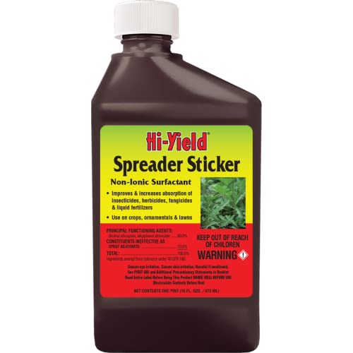Hi-Yield (31062) Spreader Sticker, 16 oz | Polysiloxane spreader sticker - Improves pesticide adhesion & rainfastness on plant surfaces