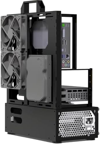 PC Test Bench ATX Case Open Frame Computer Case, Upgraded Version Portable Chassis Bracket, Zinc Coated Steel Cases Shell