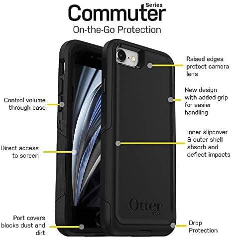 OtterBox iPhone 8/7 & SE (3rd/2nd Gen) Commuter Series Case - Black | Thin & Protective iPhone Case, Dual-Layer, Impact Absorbing iPhone Case