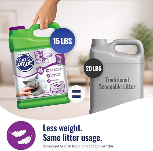 Cat's Pride Total Odor Control, Max Power, Clumping Litter Scented 15lb