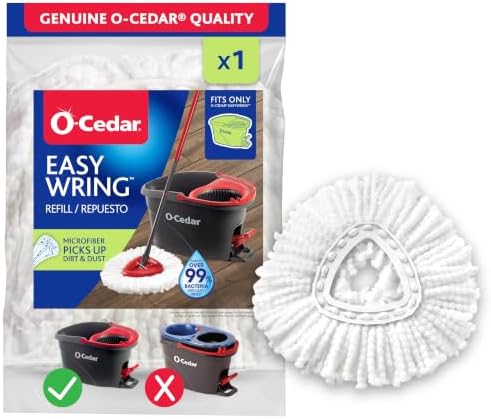 O-Cedar EasyWring Spin Mop Microfiber Refill, White Packaging May Vary