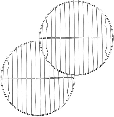 E-far Round Cooking Racks - Size 7½” & 9” & 10½” - Stainless Steel Round Steaming Baking Cooling Rack Set of 3, Multi-Purpose for Canning Air Fryer Pressure Cooker, Dishwasher Safe