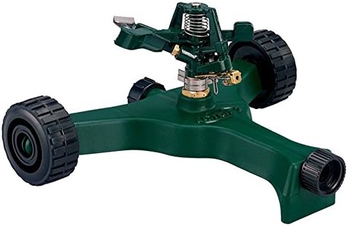 Orbit 58148 Lawn and Garden 1/2-Inch Zinc Impact Sprinkler with Metal Wheel Base