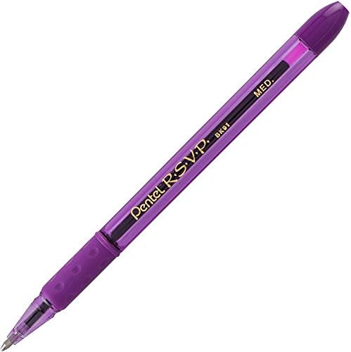 Pentel RSVP Ballpoint Pen, (1.0mm), Medium Line, Assorted Ink, Pack of 8 (BK91CRBP8M)