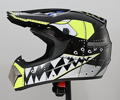 Motocross Offroad Helmet Dirt Bike Street Helmet Motorcycle Helmets ATV BMX MX Helmet with Gloves Goggles Mask for Unisex Youth Kids DOT / FMVSS 218