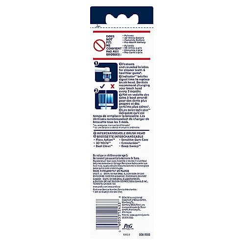 Oral-B Precision Clean Replacement Brush Heads for an Oral-B Electric Toothbrush, Pack of 2