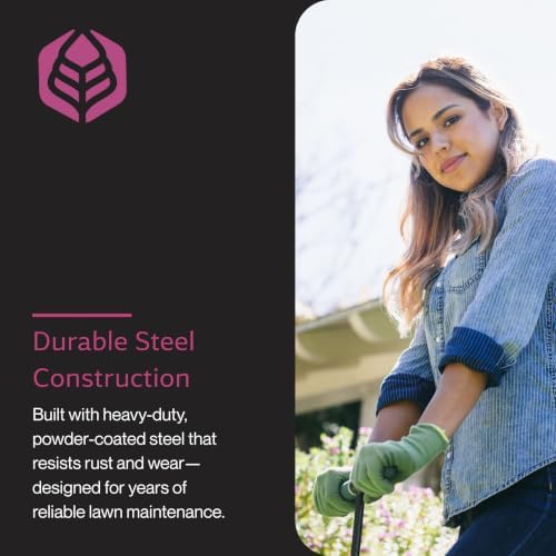Yard Butler Manual Lawn Coring Aerator, ID-6C - Lawn Care Tool for Aerating - Long-Handled - Power-Coated Steel Construction - Comfortable Cushioned Handles Garden Tool - Easy to Use | Long-Handled Aerator, Powder-Coated Steel Construction, Cushioned Han…