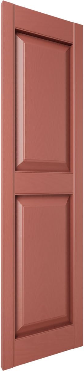 Mid America 00021247002 Standard Size Williamsburg Double Panel Vinyl Shutters, w/Installation Shutter-Lok's & Matching Screws (Per Pair), 002, 12"W x 47"H, Black
