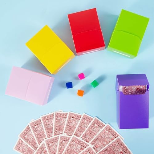 Okuna Outpost Deck Boxes with Dividers - Trading Card Storage Box & Organizer - Bulk Plastic Cases for Baseball & Game Cards - 2.88 x 1.88 x 3.88 in