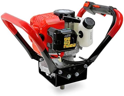 XtremepowerUS 55cc 2-Stroke Gas Powered V-Type with Handle Earth Auger Post Hole Digger Fence Borer + 3 Drill Bits (4", 10", 12" Bits) Set