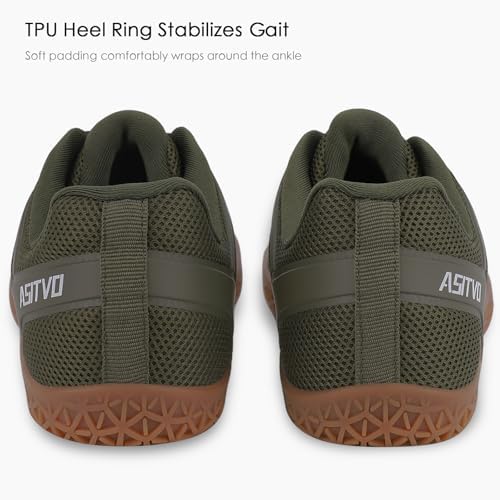 ASITVO Wide Men's Barefoot Zero Drop Sole Minimalist Sneakers Walking Shoes | Width Toe Box Cross Trainer Gym TPU Toe No-Sew Upper Grounding