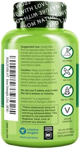 NATURELO Calcium Supplement with Vitamin C, D3, K2, 120 Vegetarian Capsules | Magnesium & Zinc for Bone Strength,Plant-Based Calcium 600mg , Non-GMO, Soy & Gluten-Free