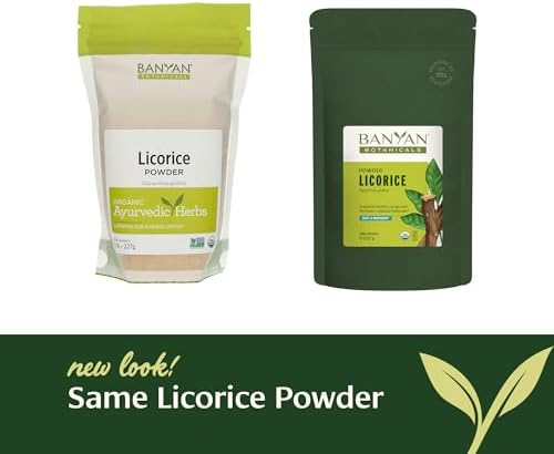Banyan Botanicals Licorice Powder – Organic Licorice Root Powder (Glycyrrhiza Glabra) – for Supporting Healthy Digestion and Respiratory System