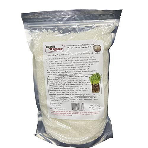 5 Pounds Soilmoisture Trap Super Absorbent Hydro Gel Granules Polymer with Humic Acid; Soil Vigor (Tm)