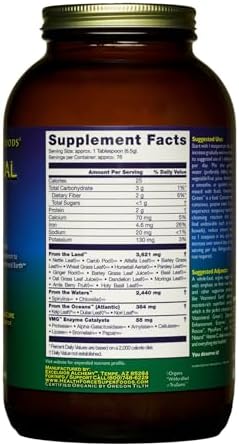 HEALTHFORCE SUPERFOODS Vitamineral Green - Mineral Supplement for Immune & Thyroid Support - Green Powder Supplement with Ingredients from the Land - Gluten-Free & Vegan - 150 Grams